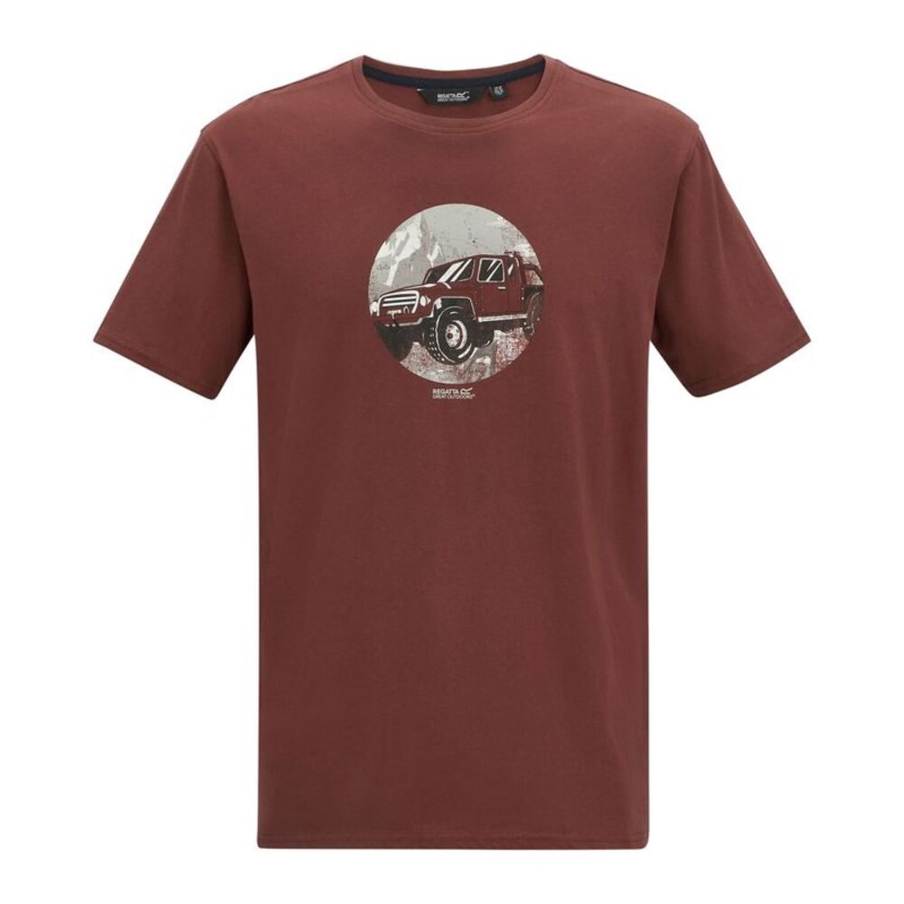 Regatta Mens Cline IX Jeep T-Shirt / Dark Cherry